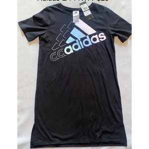 Adidas black tshirt dress NWT L/14